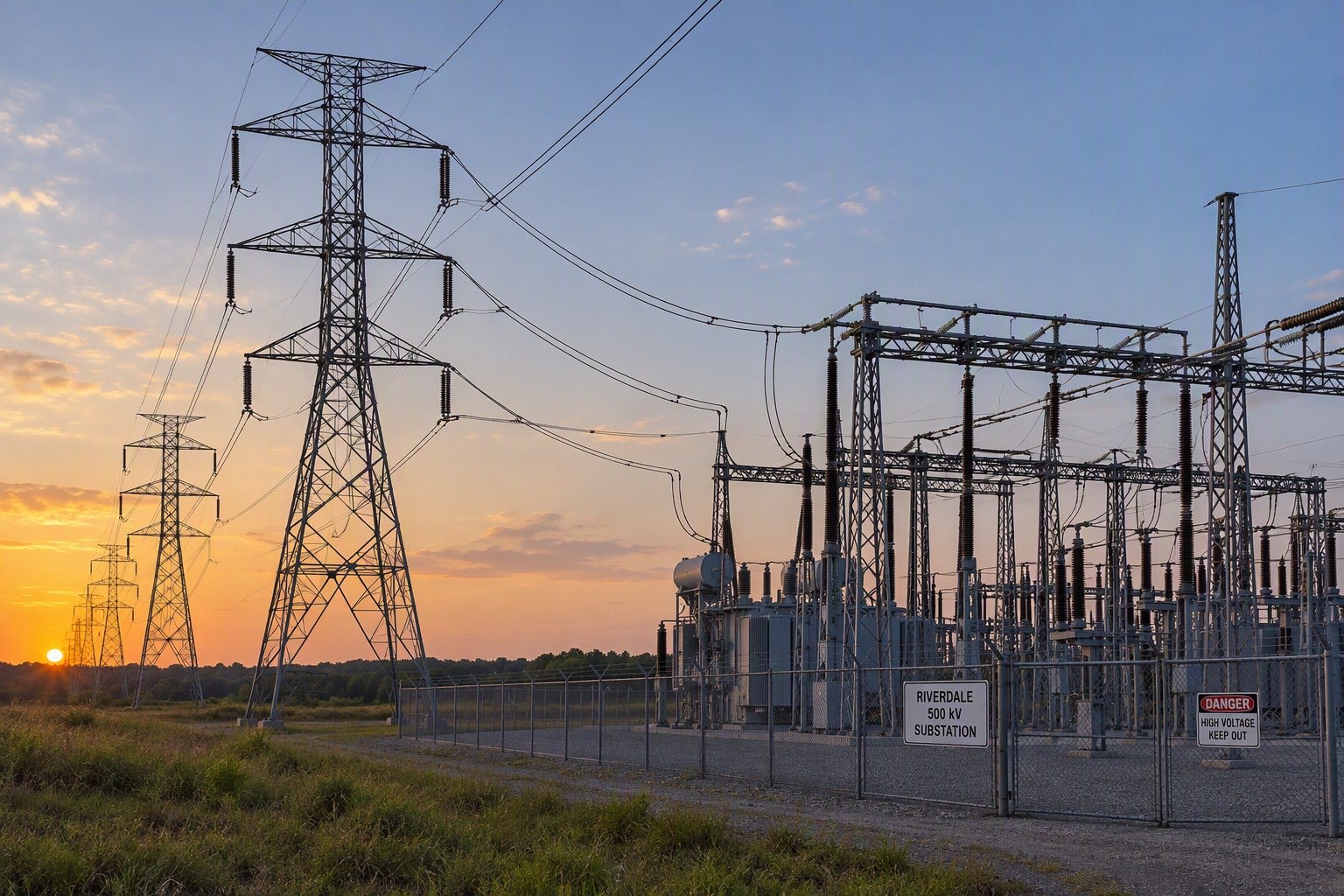 Substation and transmission lines